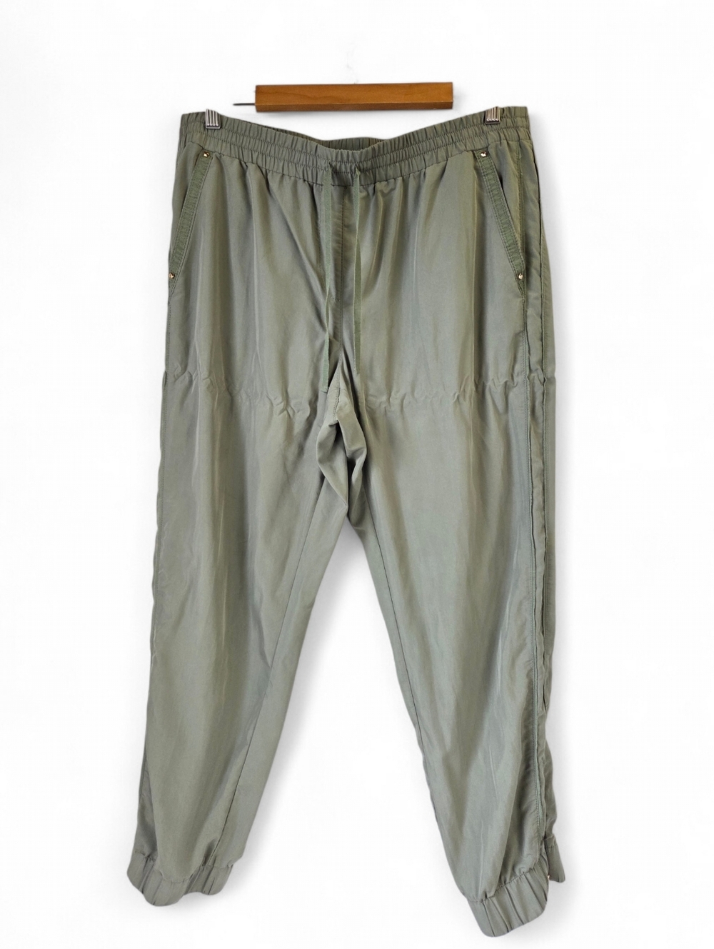 White House Black Market Olive Green Relaxed Jogger Pants Size Large